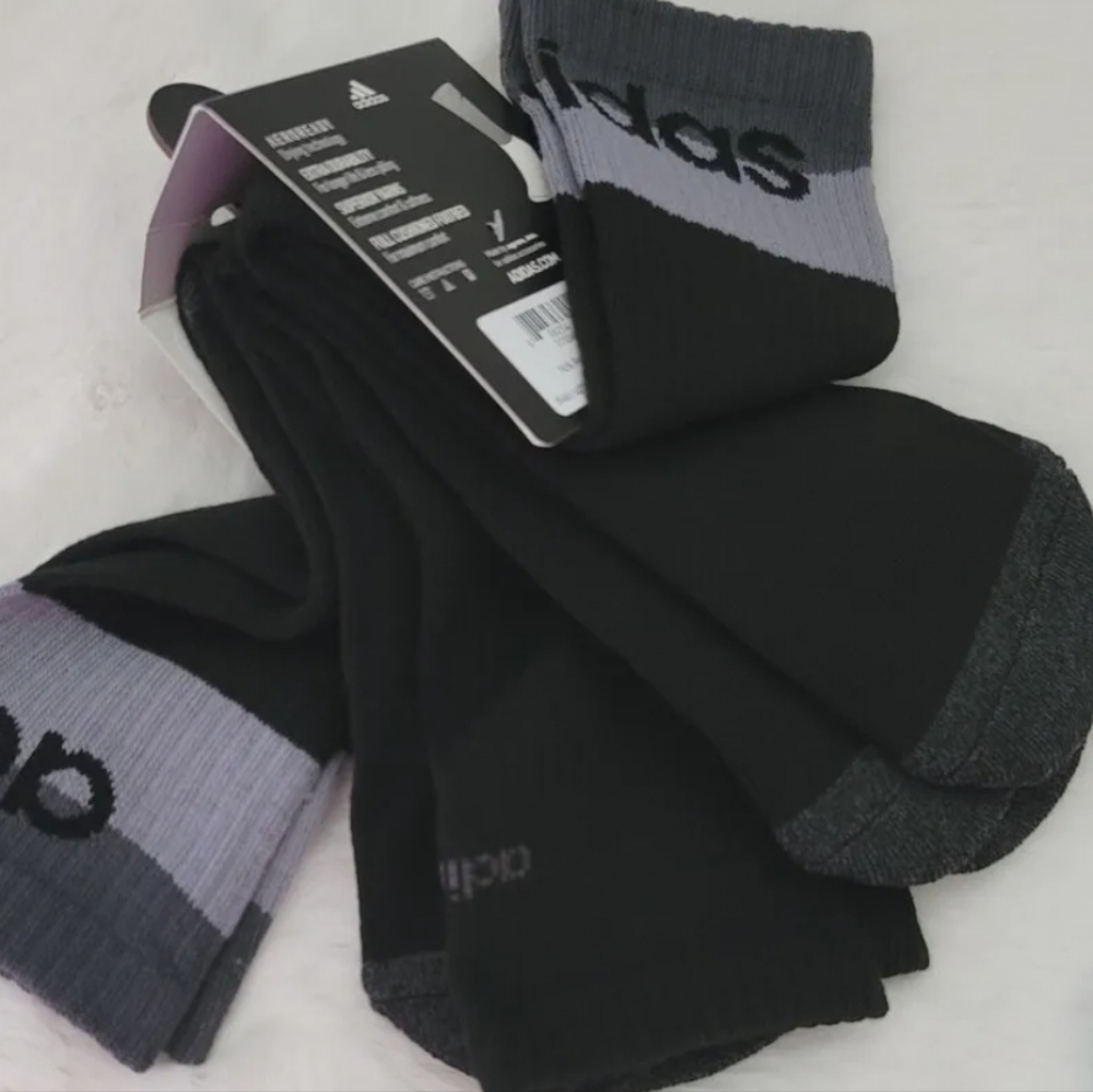 💥ADIDAS NEW 3 PAIRS MENS AEROREADY CUSHIONED CREW SOCKS SHOE - Picture 4 of 6